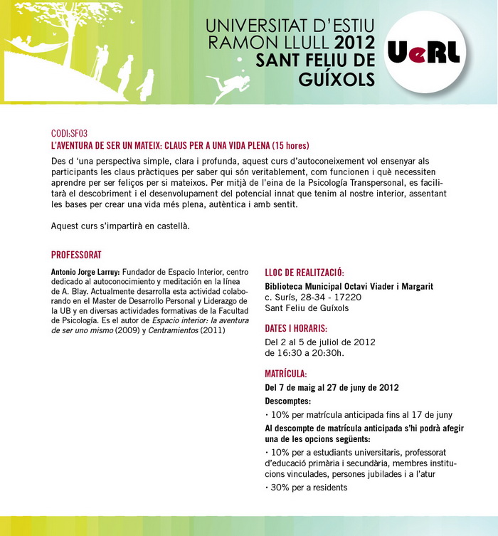 L'aventura de ser un mateix