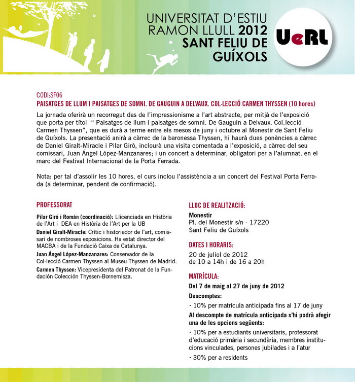 Thyssen paisatges de llum i de somni